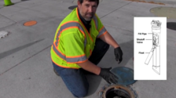 Inspector with fill protection equipment